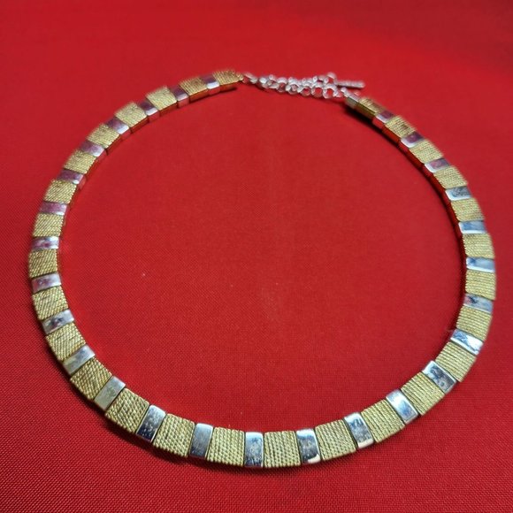 Napier Collar Gold Tone Silver Tone Necklace - Picture 3 of 12